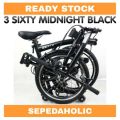 Sepeda Lipat TRIFOLD 3 SIXTY 3SIXTY MIDNIGHT BLACK 3 SPEED 16 Inch ORIGINAL Garansi Resmi 5 Tahun. 