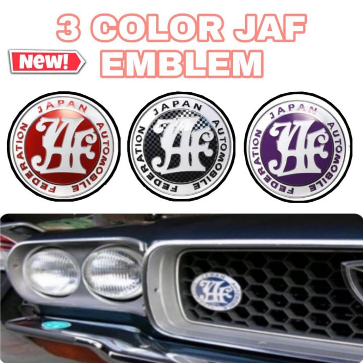 Universal Blue/Black/Red JAF Japan Automobile Federation Front Grill ...