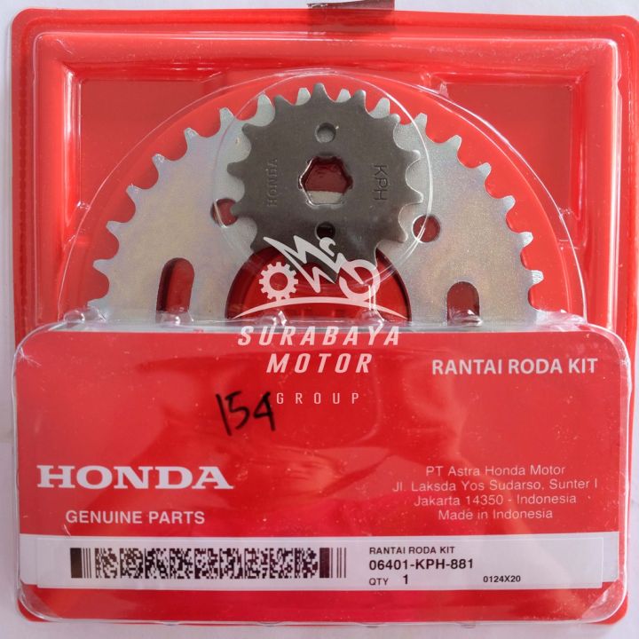 Gearset Aspira Supra X 125 Original ORI KPH Komplit Rantai Honda Tipe H