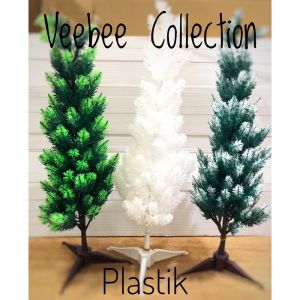 Pohon natal plastik 60cm/ christmas tree 60cm/ Pohon terang plastik