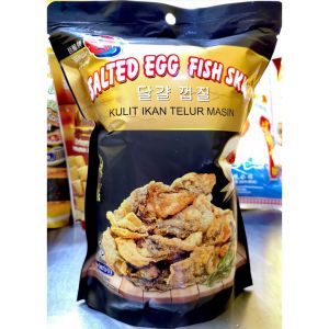 Whale Brand Salted Egg Crispy Fish Skin/Salted Egg Cheesy Fish Skin Kulit Ikan Telur Masin 70g *HALAL*
