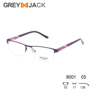 Grey Jack Kacamata Antiradiasi Model Half Frame Elegant Style Kotak Fashion Wanita dan Pria Terbaru  8001