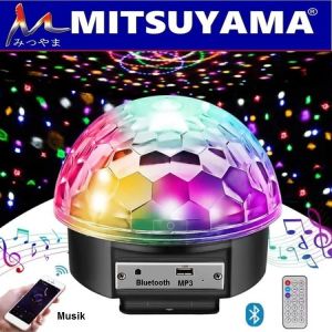 Mitsuyama Lampu LED Disco Bola Besar With Speaker Bluetooth