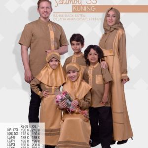SARIMBIT NIBRAS 53 KUNING BAJU COUPLE KELUARGA MUSLIM