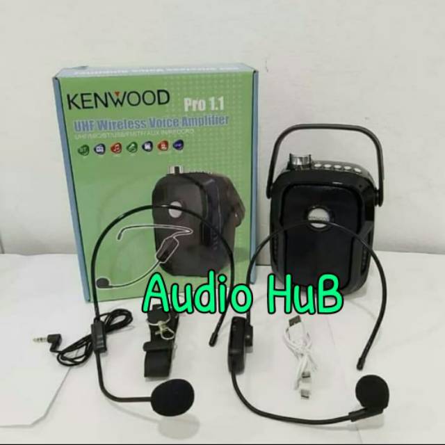 SPEAKER PORTABLE WIRELESS KENWOOD PRO MIC HEADSET BANDO