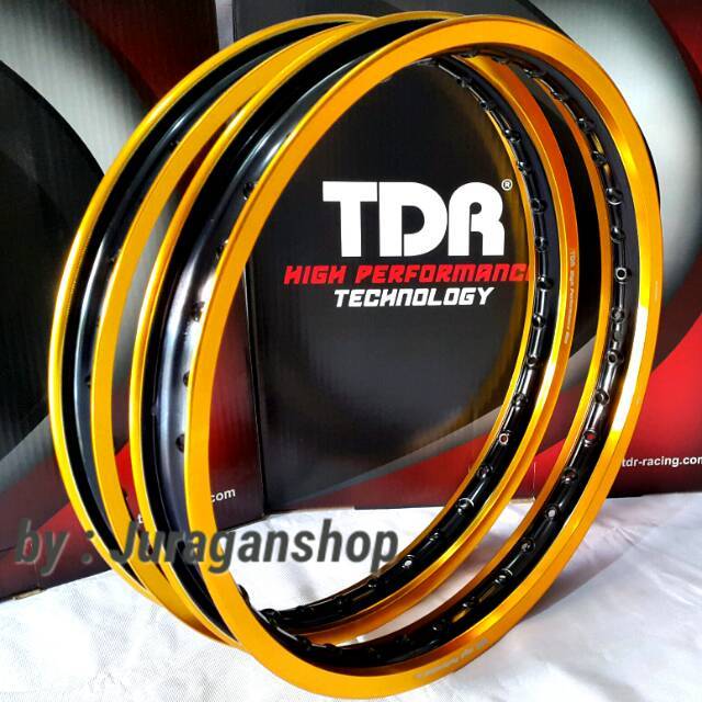 VELG TDR Tone WR set 140 160 Ring 17 GOLD/BLACK Pelek Rim TDR