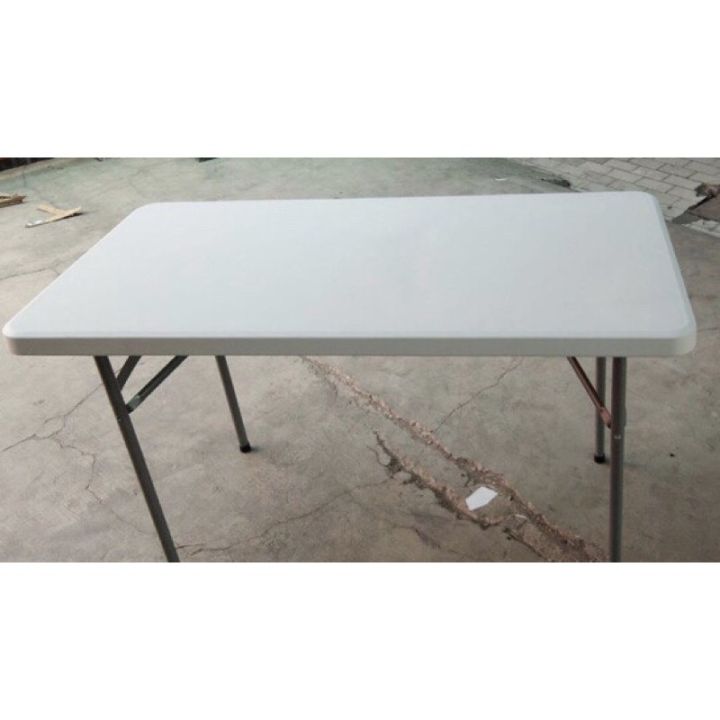 MEJA LIPAT PLASTIK PUTIH KAKI BESI / MEJA MAKAN / MEJA CAFE KOKOH MURAH