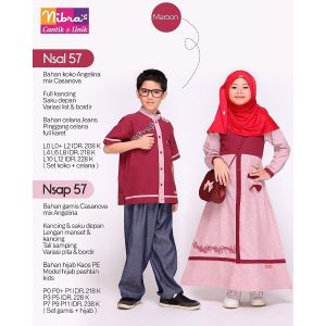 SARIMBIT BAJU COUPLE NIBRAS 57 MAROON