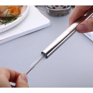 E57 6PCS SIKAT pembersih sedotan snless Brush pembersih sedotan snles