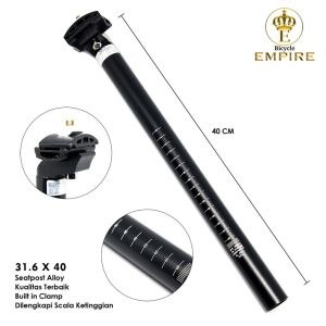 Seatpost Tiang Jok Saddle Sadel Seat Post Genio 31.6 Bicycle Empire