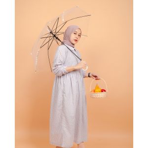 Lavvon Midi Dress Wanita Katun Jepang Busui Friendly HARUKA