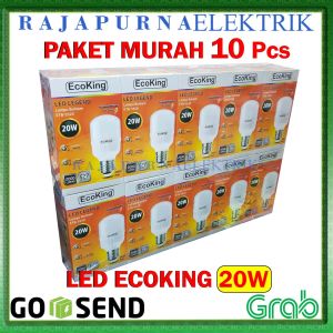 LAMPU LED BULB ECOKING 20W / 20 watt SUPER TERANG (PAKET 10Pcs)
