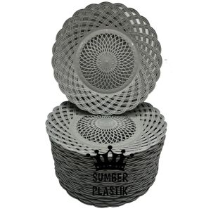 Piring Rotan Plastik Lusinan (1Lusin/12pcs) Murah Meriah