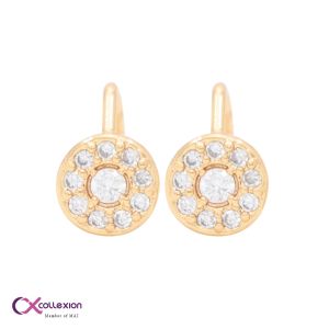 Collexion Emille Earring Studs Lapis Emas Gold Plated CX56210007G