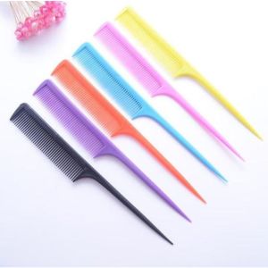 8 pcs Sisir Sasak Hitam Plastik Polos Warna Warni Sederhana Sisir Rambut Hair Brush Panjang Tipis Comb