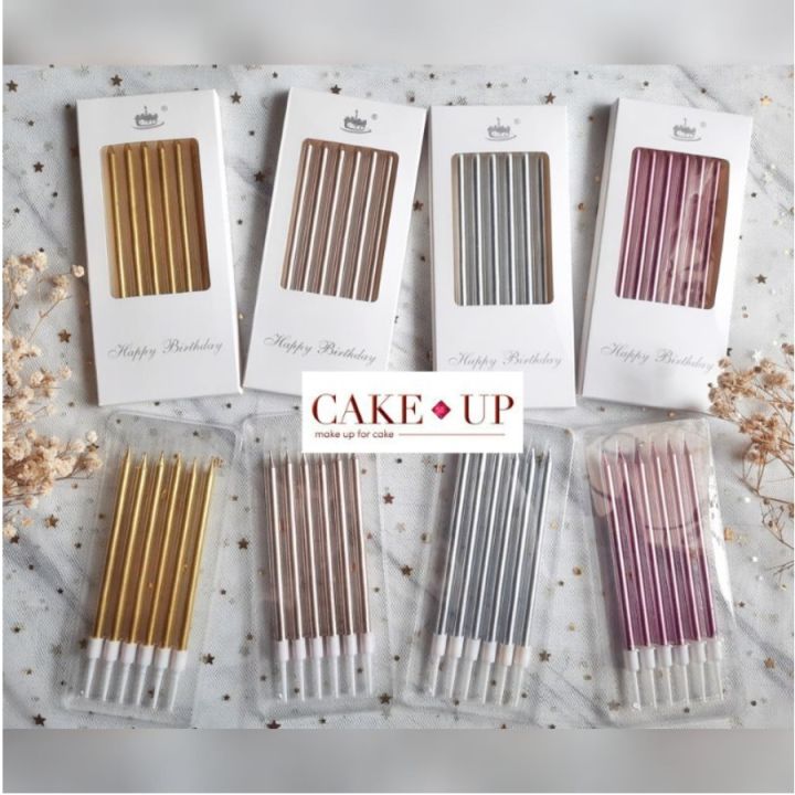 Lilin candle tall stick metalic for birthday HIGH QUALITY WC580 WC124 Korea Quality