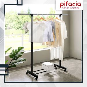 Stand Hanger Single Rak Gawang Jemuran Baju Pakaian Single Serbaguna