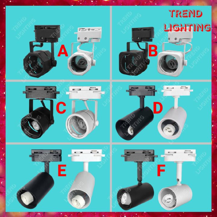 LED GU10 Track Lights Casing Track Light With gu10 Holder / led track light fitting casing