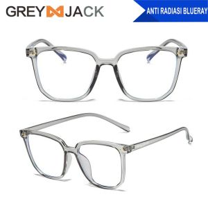 Grey Jack Kacamata Frame Antiradiasi Blueray TR90 Dewasa Style Kotak Simple Fashion Wanita dan Pria Terbaru 30049