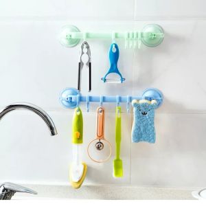 (BISA COD)GANTUNGAN DINDING KAMAR MANDI VACUM 6 IN 1 SUDUT HOOK SUCTION GANTUNGAN VACUUM TOILET WC