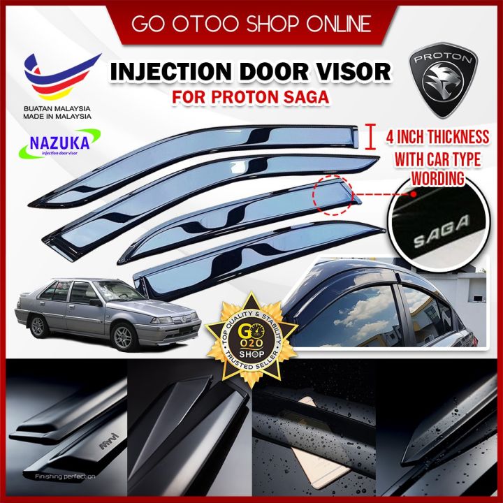 【Door Visor】Nazuka Brand Proton Iswara OEM 4Inch Injection Door Visor ...