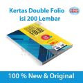 Kertas Double Folio Bergaris Sidu isi 200 Lembar / Folio Garis Sinar Dunia 200 Lbr / Rulling F4 200. 