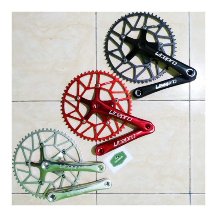 RAYA88 CRANKSET CRANK LITEPRO BCD 130 ARM 170MM SEPEDA LIPAT