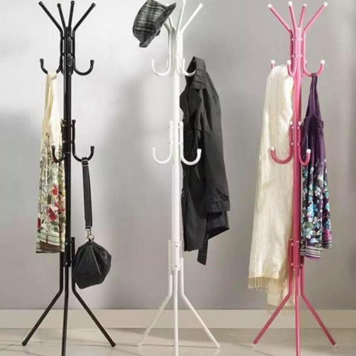 12 Hooks Hanging Pole For Bag And Cloth bag hanger Simple iron