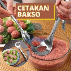 (BISA COD) Sendok Cetakan Bakso Meatball Maker stainless steel Spatula Pembuat Bakso Anti Lengket