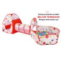 Mainan Tenda Anak Terowongan 4 in 1 + Kolam + Ring Basket Mainan Keranjang Mandi Bola Anak. 