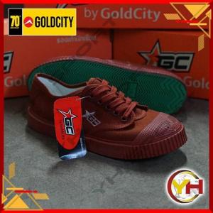 รองเท้าผ้าใบนักเรียน ยี่ห้อ Gold city รุ่น Fast แบบผูกเชือก สีขาว ดำ น้ำตาล [พร้อมส่ง🎈]