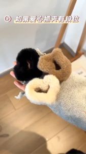 Plush Heart Hair Clip 🎀 赵露思同款毛绒爱心抓夹 Klip Cakar Rambut Comel Wanita Cute Hair Claw Hair Pin Hair Accessories Fashion
