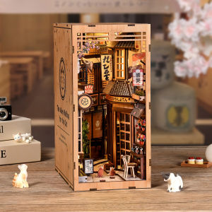DIY 3D Wooden Puzzle The Alley Waiting for the Cat Learning by Doing Self Assembly Educational Craft BV02-019