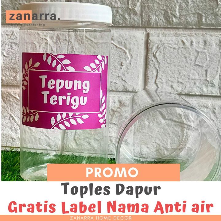 Toples Gula Kopi 650 ml warna GoldTempat Susu Tempat  Bumbu Toples Spagety Minimails Wadah Bumbu Dapur Zanarra Toples bumbu ada tulisannya free label  toples plastik toples set unit  ada nama tepung terigu Toples Gula