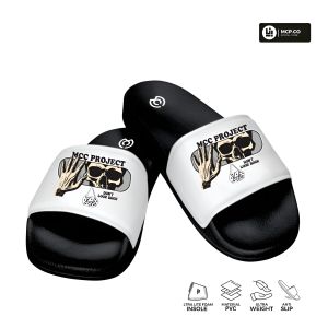 TERLARIS Sandal Slop Pria Slip On Distro Casual Dewasa Motif Spion Black Size 37-43 Mcp.co