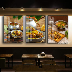 (ẢNH THẬT) Tranh treo tường lẩu ếch trang trí decor quán ăn nhà hàng kèm đinh