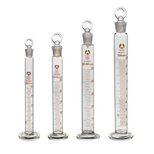 DiDiLAB【COD】Glass Measuring Cylinder with Stopper 10/25/50/100/250/500/1000ml Graduated Cylinder Glass Stopper Laboratory.