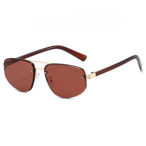 JN IMPRESSION สำหรับทั้งหญิงและชายกรอบครึ่งคานคู่แว่นตากันแดดเฉพาะบุคคลแว่นกันแดดแฟชั่นอินเทรนด์ใหม่