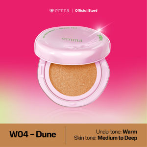 Lapak Gadis Emina Glow Vibe 3in1 Skincare Cushion SPF 50 PA++++ 13 G | Flawless Lightweight Make Up Foundation Glowing Skin Transferproof Full High Coverage Bedak Waterproof Sweatproof Dewy Moisturizer Hydrating Barrier Non-Comedogenic BB Cream Skin