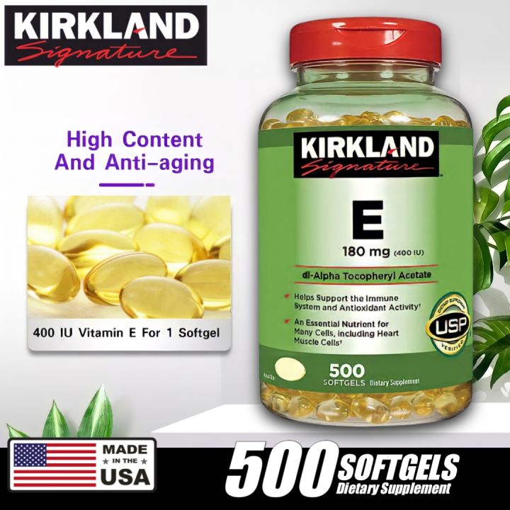 Original Kirkland Signature Vitamin E 180 mg 500 Soft gels kirkland
