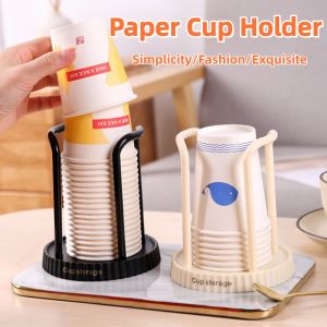 Paper Cup Holder Paper Cup Rack Dispenser Storage Cup Holder Disposable Cup Storage Rack for Kitchen and Office Earphea Non Perforated Paper Cup Holder