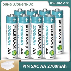 Pin sạc AA PUJIMAX dung lượng 2700mAh - Pin dành cho đồ chơi đồng hồ báo thức đồ gia dụng