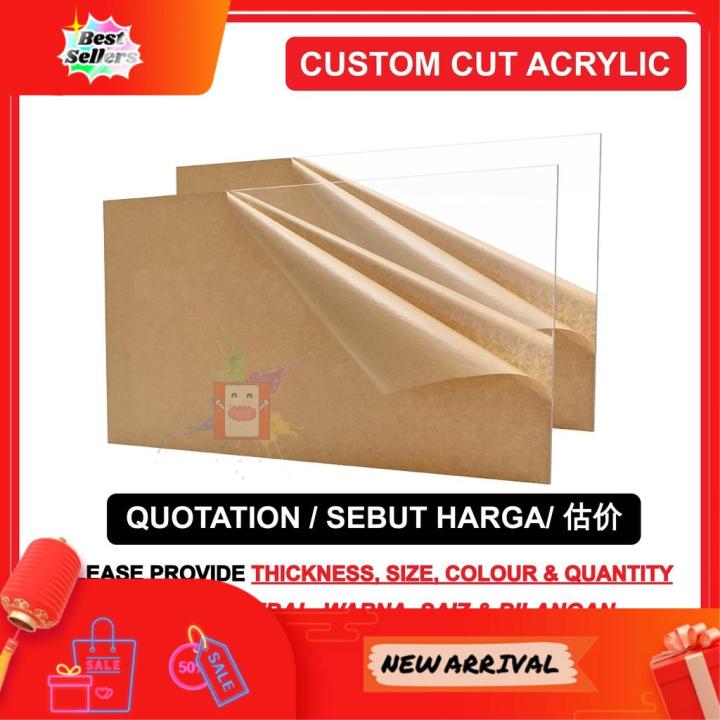 ⭐LOW PRICE⭐ Custom Cut Acrylic Sheet (2mm,3mm,5mm), Custom Cut ...