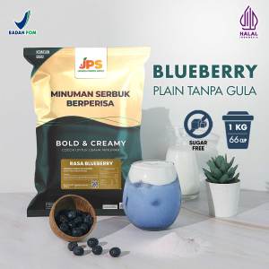 Bubuk Minuman Blueberry Plain Tanpa Gula 1 kg - Serbuk Premium JPS [plain-fruit]