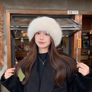 Winter Fluffy Faux Fur Bucket Hat Women Solid Color Luxury Plush Fisherman Cap Female Outdoor Warm Thick Panama Caps