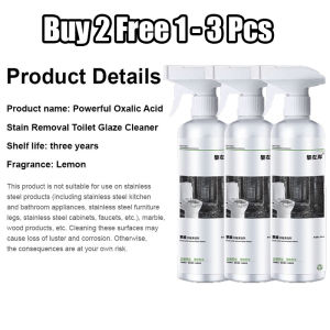 Buy 2 get 1 free-Powerful Oxalic Acid Stain Removal Toilet Glaze Cleaner Concentrated Oxalic Acid Solution 强力瓷砖草酸去污清洁神器