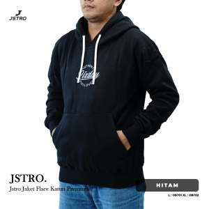 Jstro Hoodie Flace Katun Hitam SD Original