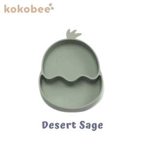 KOKOBEE Silicone Suction CHICKEN Plate / piring silicone / piring makan bayi / piring makan anak / suction