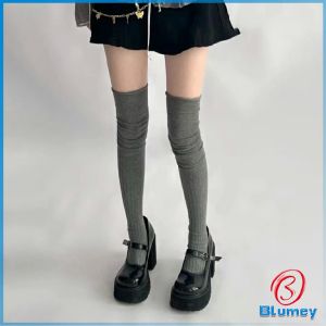 Blumey แฟชั่น ถุงเท้ายาวเลยเข่า น่ารักและสบาย เหมาะกับอากาศหนาว Knee High Socks
