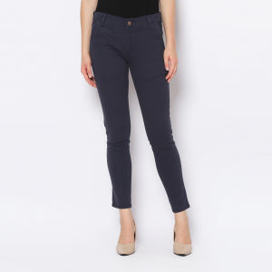 2nd RED Celana Panjang Wanita Chinos Slim Fit Cheers Mate Stretch Biru Navy 212504